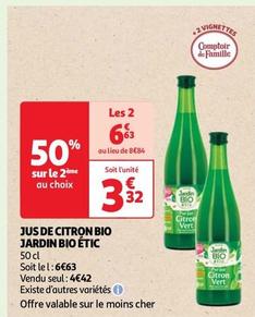 Jardin Bio - Jus De Citrọn Bio