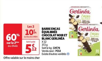 Gerlinea - Barre Encas Equilibree Chocolat Noir Et Blanc: La pause gourmande équilibrée et délicieuse à petit prix !