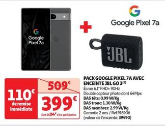 Google - Pack Pixel 7a Avec / Enceinte Jbl Go 3