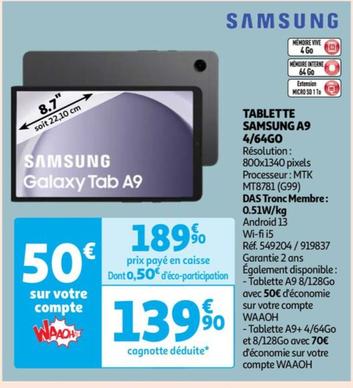 tablette a9 4/64go