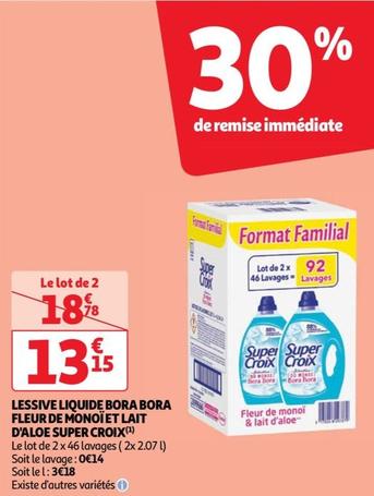 lessive liquide bora bora fleur de monoï et lait d'aloe - promo spéciale: 20% de réduction !