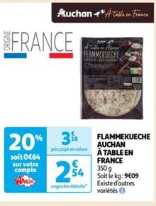 auchan - flammekueche à table en france