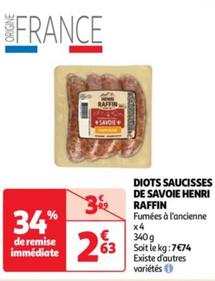 Diots Saucisses De Savoie