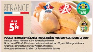 auchan - poulet fermier lyré label rouge