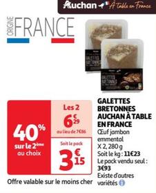 Auchan À Table En France - Galettes Bretonnes