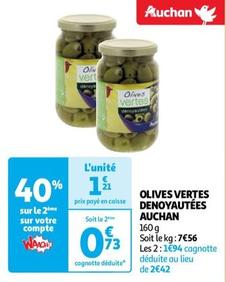 auchan - olives vertes denoyautées