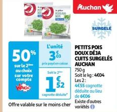 Auchan - Petits Pois Doux Déja Cuits Surgelés