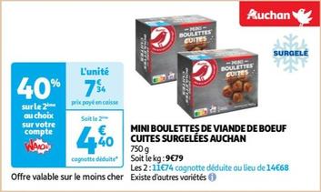 Mini Boulettes De Viande De Boeuf Cuites Surgelées - Promo et Caractéristiques