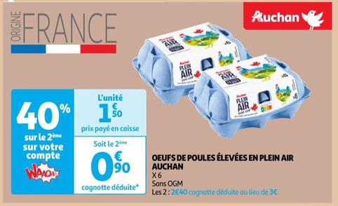 Auchan - Oeufs De Poules Élevées En Plein Air