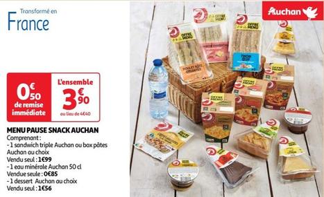 Auchan - Menu Pause Snack