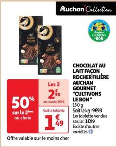 Auchan Collection - Chocolat Au Lait Façon Rocher Filière Gourmet cultivons Le Bon