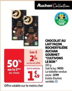 auchan collection - chocolat au lait façon rocher filière gourmet cultivons le bon
