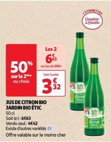 Jardin Bio - Jus De Citron Bio Etic