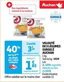 Auchan - Veloute De 5 Legumes Surgele