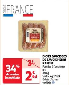 Diots Saucisses De Savoie