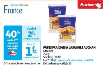 Auchan - Pates Fraiches A Lasagnes