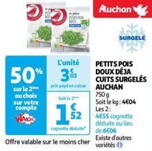 Auchan - Petits Pois Doux Deja Cuits Surgeles