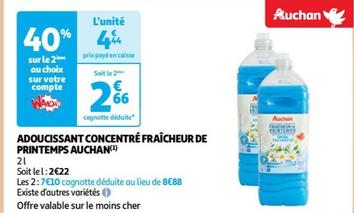 Fraîcheur de Printemps : Adoucissant Concentré Auchan en Promo !