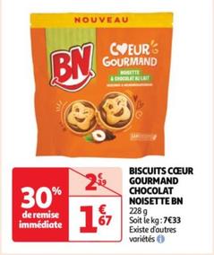 Bn - Biscuits Cœur Gourmand Chocolat Noisette