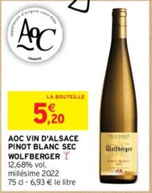 wolfberger - aoc vin d'alsace pinot blanc sec