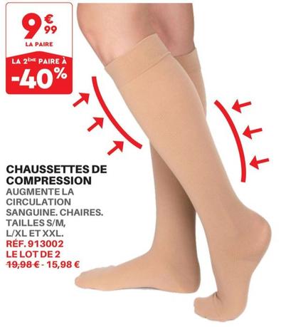 Chaussettes De Compression offre à 9,99€ sur Shopix