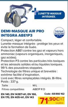 Demi-masque Air Pro Integra Abe1p3