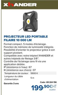 Xhander - Projecteur Led Portable Filaire