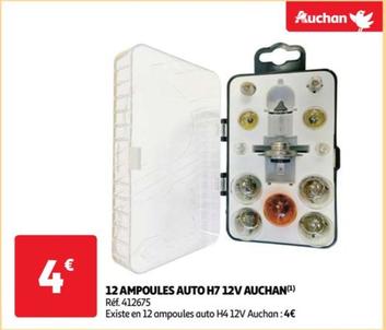 auchan - 12 ampoules auto h7 12v