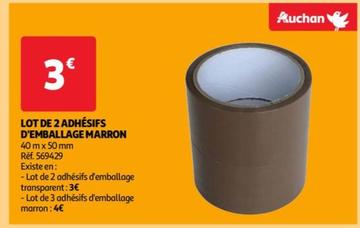 Auchan - Lot De 2 Adhesifs D'emballage Marron