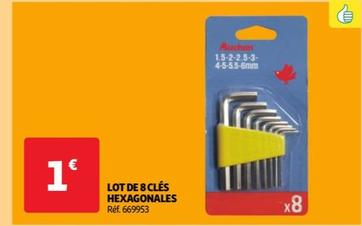 Lot De 8 Clés Hexagonales