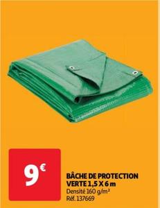 Bâche De Protection Verte 1,5 X 6 M