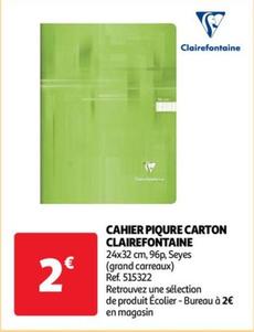 Cahier Piqure Carton