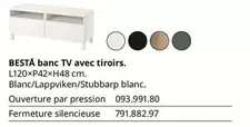 Bestå Banc Tv Avec Tiroirs offre sur IKEA