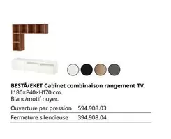 Besta/Eket Cabinet Combinaison Rangement Tv offre sur IKEA