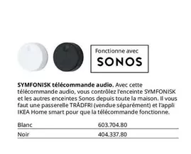 Symfonisk - Télécommande Audio offre sur IKEA