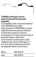 Ytberg Éclairage Vitrine, Blanc/intensité Lumineuse Réglable. offre sur IKEA