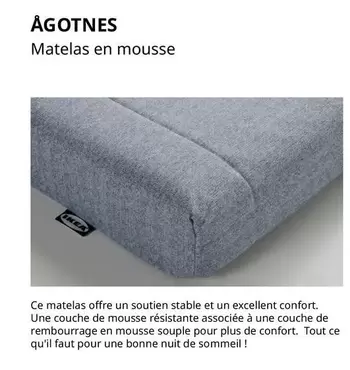 Ågotnes Matelas En Mousse  offre sur IKEA