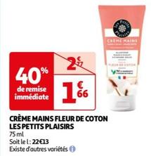 Crème Mains Fleur De Coton Les Petits Plaisirs