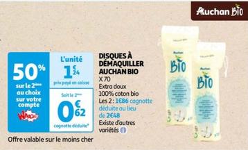 Disques À Démaquiller Auchan Bio