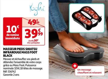 Offre spéciale : Roghi - Masseur Pieds Shiatsu Infrarouge Mass Food Black avec promo et caractéristiques