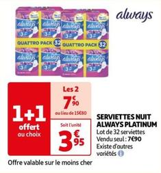 Serviettes Nuit Platinium