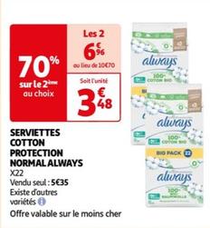 Serviettes Cotton Protection Normal