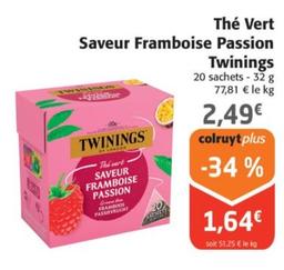 Thé Vert Saveur Framboise Passion Twinings