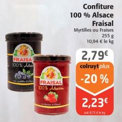 Confiture 100% Alsace Fraisal