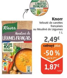 découvrez notre velouté de carottes françaises ou mouliné de légumes, en promotion et aux caractéristiques uniques !