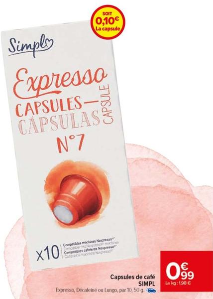 capsules de café