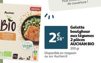 Auchan Bio - Galette Boulghour Aux Légumes 2 Pièces
