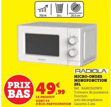 radiola - micro-ondes monfoction 20l
