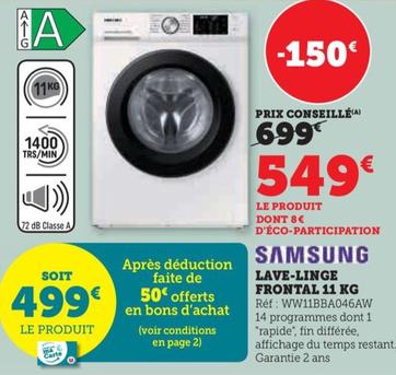 Lave-linge Frontal 11 Kg