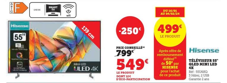 Televiseur 55" Qled Mini Led 4k